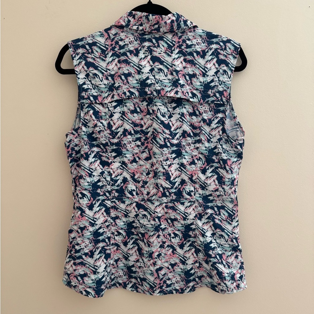 Silver Bait Women’s Sleeveless Vented Button Down Fishing Shirt Size Medium - Picture 5 of 5